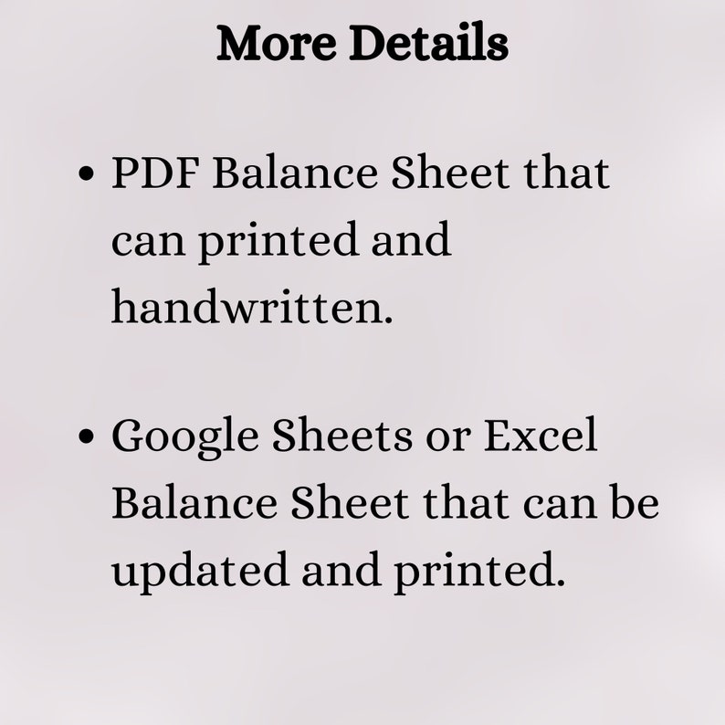 Editable Balance Sheet | Balance Sheet Template | Balance Sheet in ...