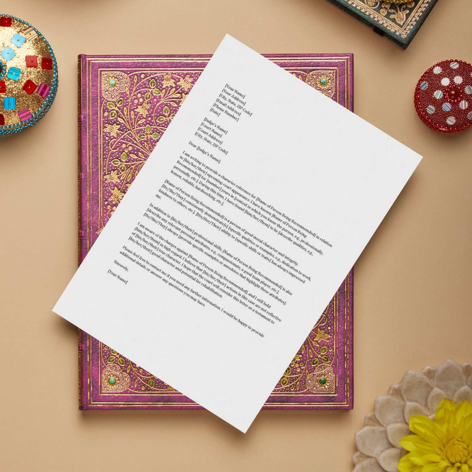 Character Reference Letter | Court Character Letter | Character ...