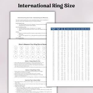 Ringgröße-Umwandlungstabelle zum Ausdrucken | International Ring Size Guide | US-Ring-Größen-Werkzeug | Ringgrößenmesser | Messen Sie meine Ringgröße