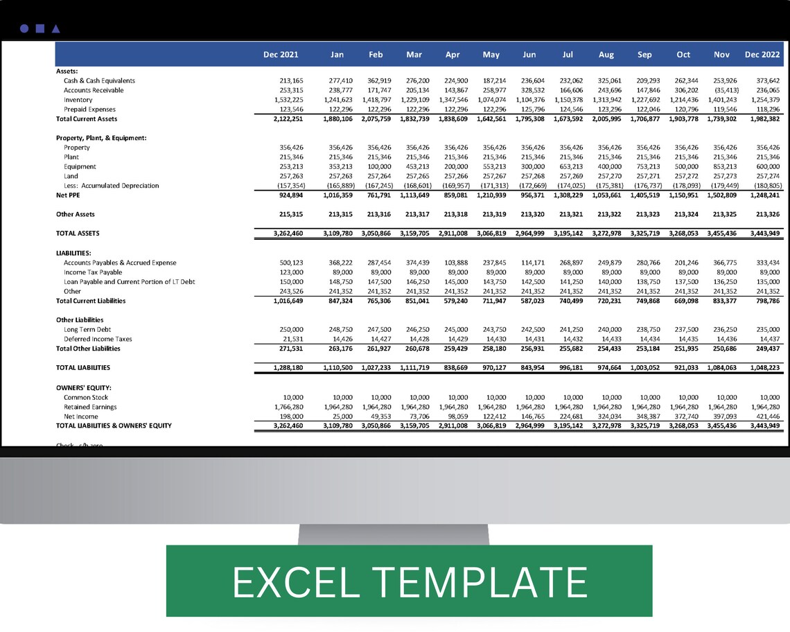 Monthly Balance Sheet Template Excel Business Templates Monthly ...