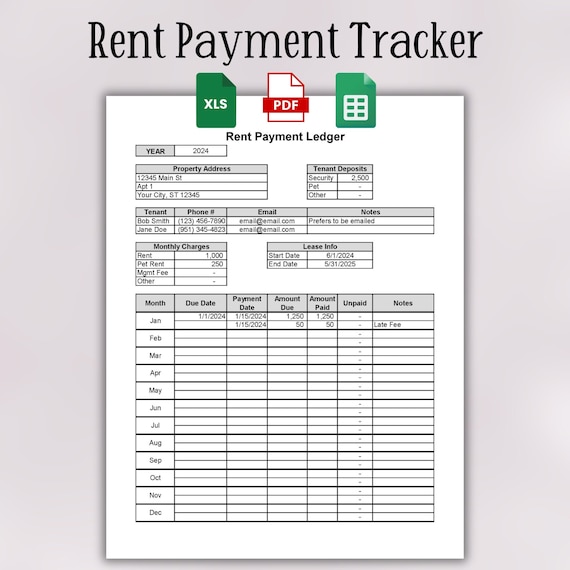 Landlord Rental Property | Landlord Spreadsheet | Landlord Property Spreadsheet | Rental Income | Rental Tracker | Short Term Rental