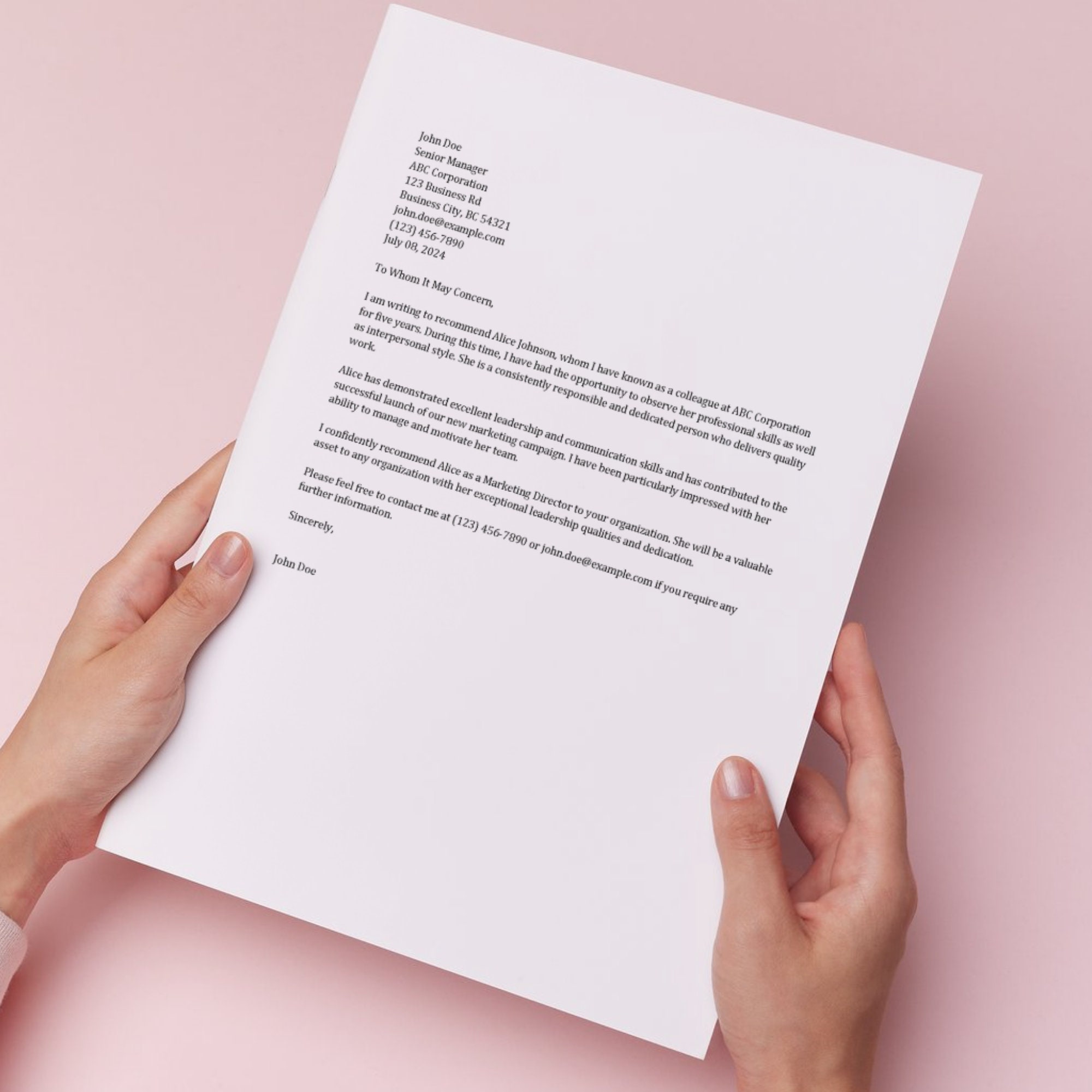Character Recommendation Letter Template Letter of Recommendation Character Recommendation Letter Template Letter of Recommendation