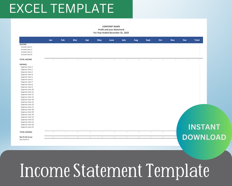 Monthly Income Statement Template Excel Business Templates Monthly ...