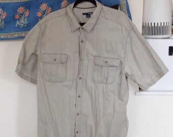 Gray Short-Sleeved Cargo Shirt