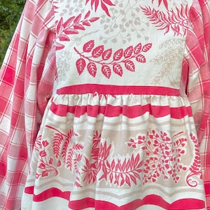 One of a Kind Handmade Woman's Top rosy Fern Upcycled Vintage Materials ...