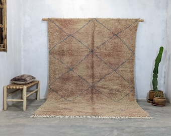 Alfombra bereber, Tapis Berbere, alfombra marroquí anudada a mano, alfombra Beni ourain, alfombra bereber toda lana, alfombra personalizada, alfombra hecha a mano, lana de cordero genuina