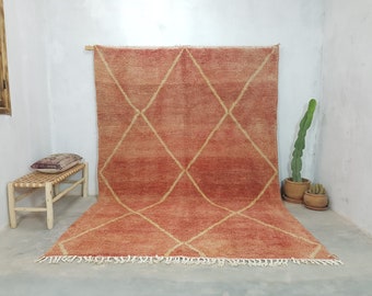 Off-Orange Rug - Orange area rug - Solid Orange rug - wool Orange rug - Berber Orange rug - Moroccan Orange rug  - Orange rug