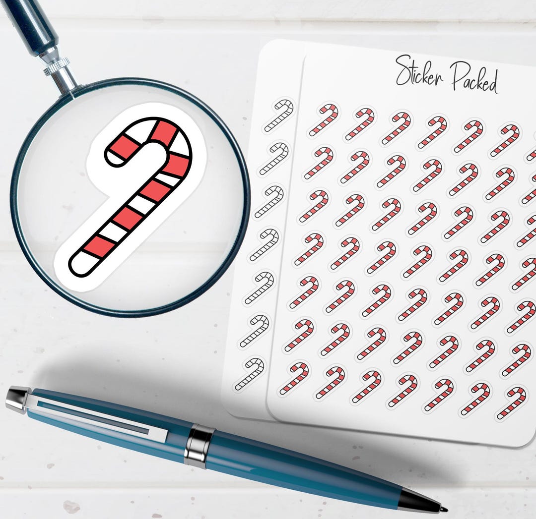 Candy Cane Planner Sticker Candy Cane Icon Sticker Candy Cane Sticker ...