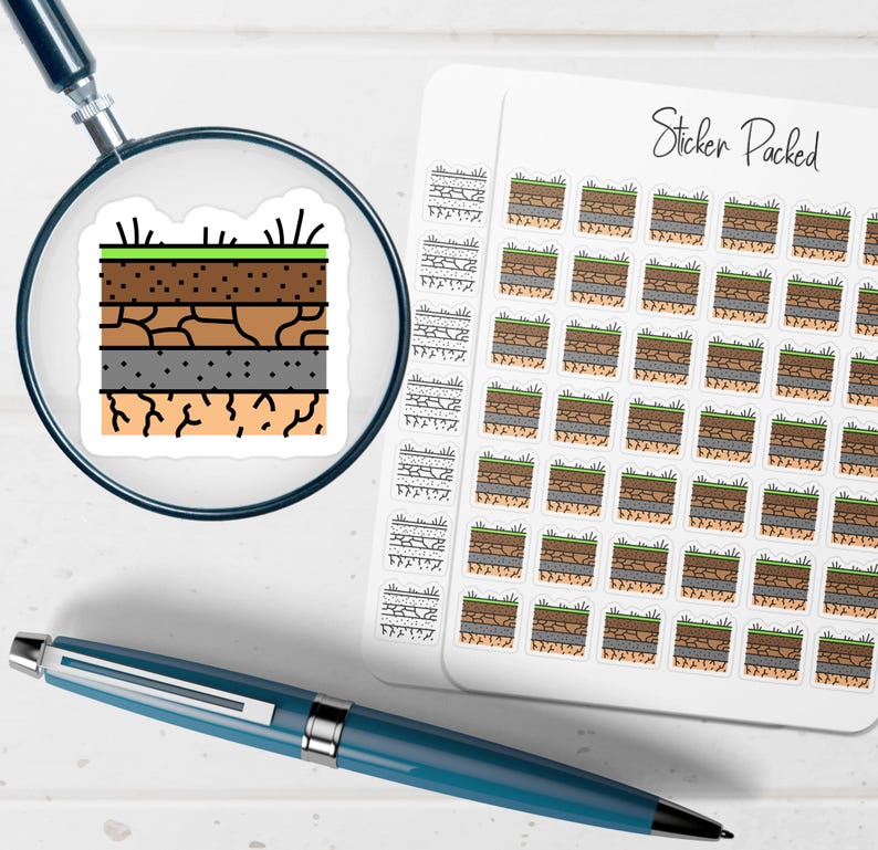 Soil Label Sticker Soil Layers Planner Sticker Soil Layers Icon Sticker Soil Layers ...