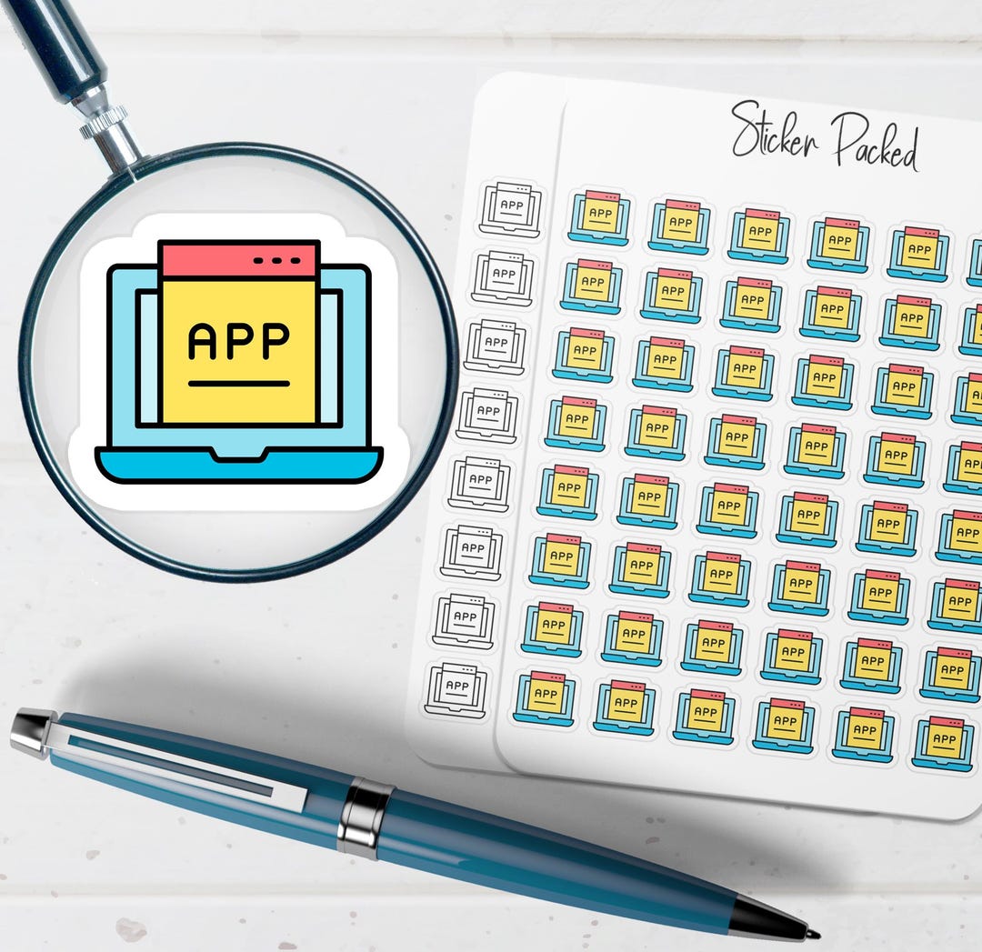 Web Application Planner Sticker Web Application Icon Sticker Web ...