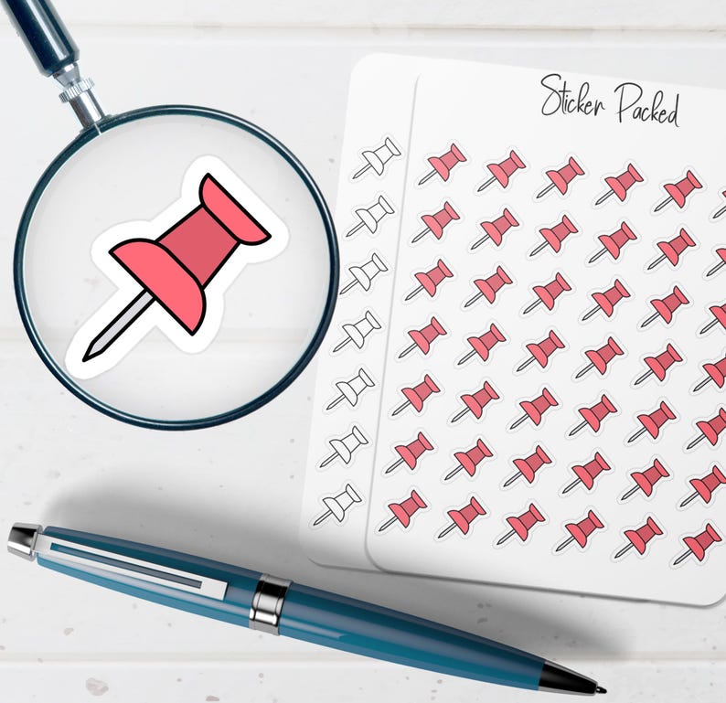 Push Pin Planner Sticker Push Pin Icon Sticker Push Pin Sticker - Etsy