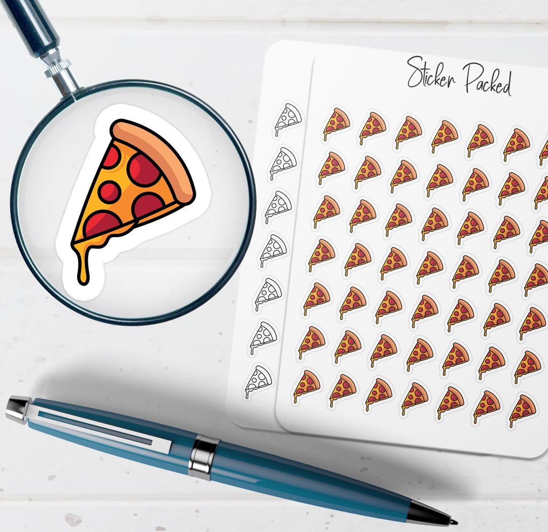 Pizza Planner Sticker Pizza Icon Sticker Pizza Sticker Food Planner ...