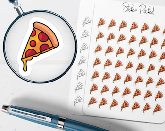 Pizza Planner Sticker Pizza Icon Sticker Pizza Sticker Food Planner Sticker Pizza Slice Planner Sticker