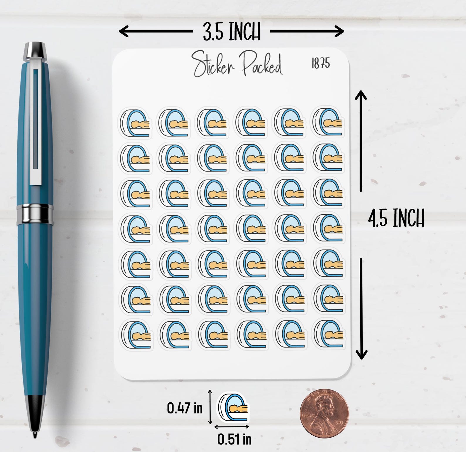 CT Scan Planner Sticker CT Scan Icon Sticker CT Scan Sticker Radiology Sticker Medical Imaging