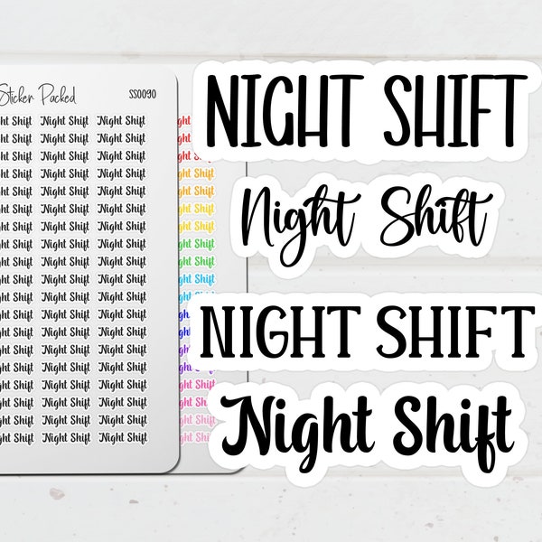 Night Shift Planner - Etsy