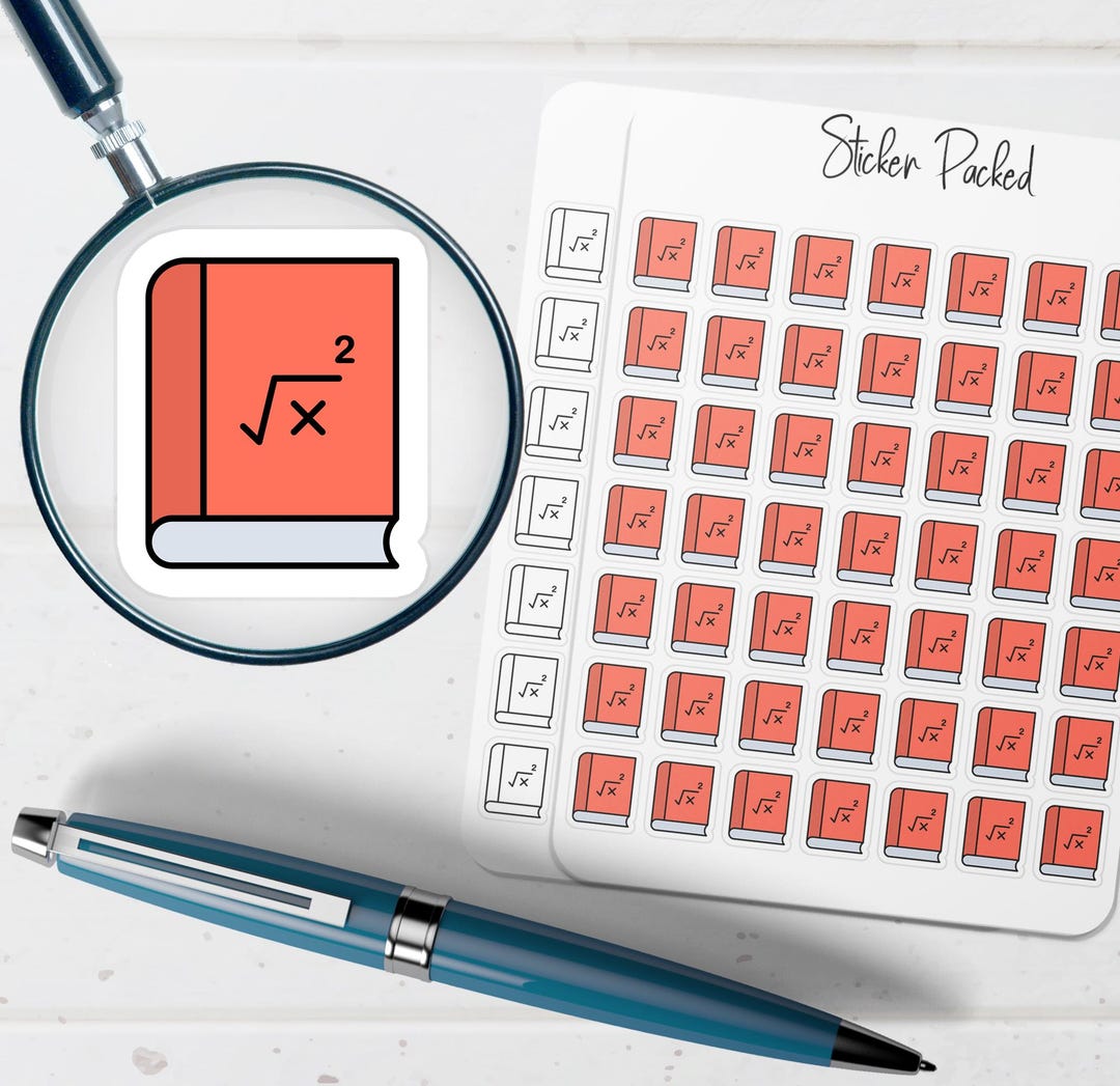 Algebra Planner Sticker Algebra Icon Sticker Algebra Sticker - Etsy