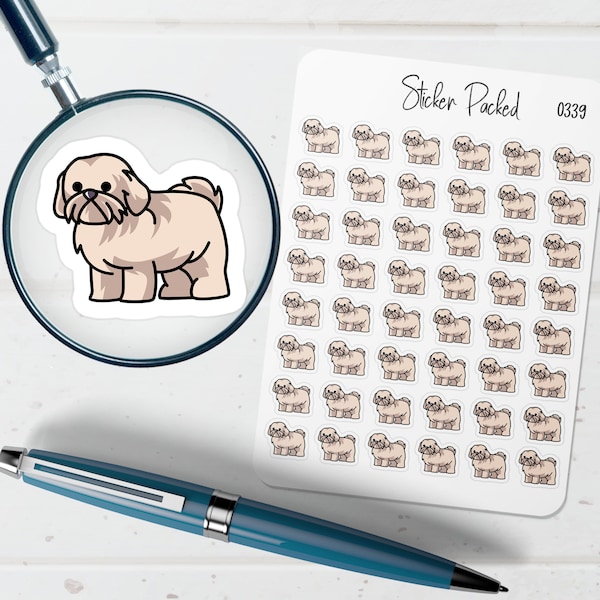 Shih Tzu Planner Sticker Shih Tzu Icon Sticker Shih Tzu Sticker