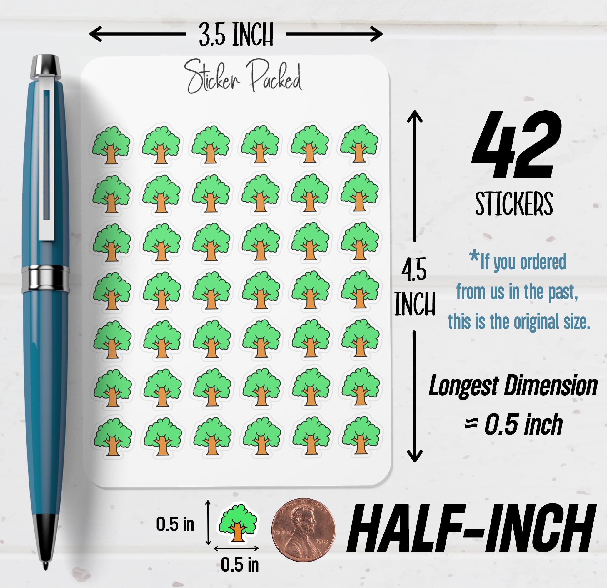 Tree Planner Sticker Tree Icon Sticker Tree Sticker - Etsy