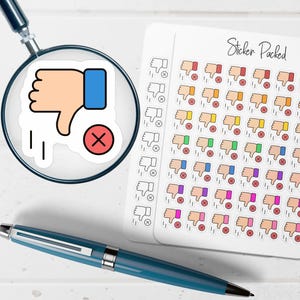 Thumbs Down Dislike Planner Sticker Thumbs Down Dislike Icon Sticker Thumbs Down Dislike Sticker