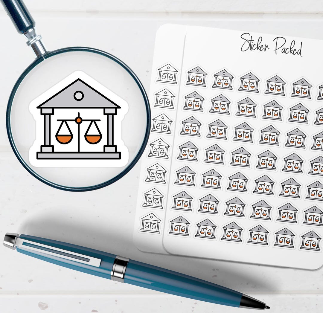 Courthouse Planner Sticker Courthouse Icon Sticker Courthouse Sticker ...