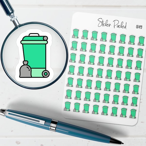 Trash Bin Planner Sticker Trash Bin Icon Sticker Trash Bin Sticker