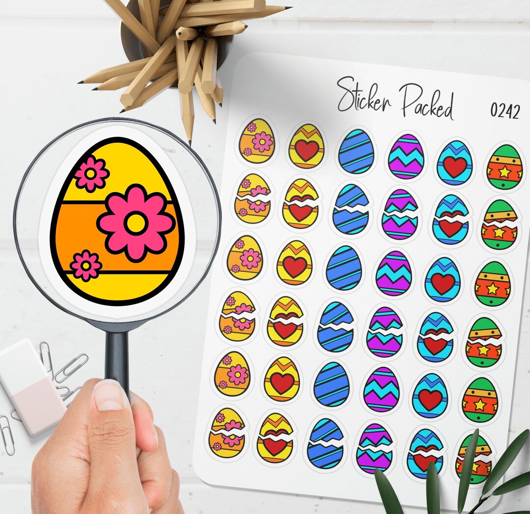 Easter Eggs Planner Sticker Easter Eggs Icon Sticker Easter Etsy