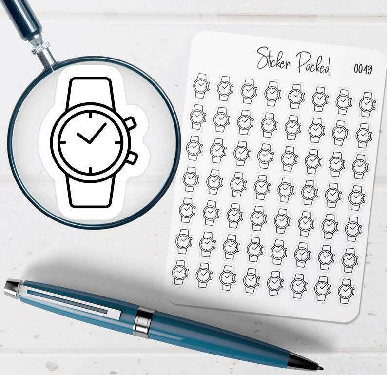 Time Watch Sticker Watch Planner Stickers Wrist Watch Planner Stickers Clock Stickers for ...