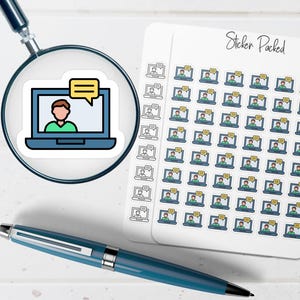 Laptop Chat Planner Sticker Laptop Chat Icon Sticker Laptop Chat Sticker
