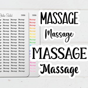 Massage Planner Sticker Massage Script Sticker Massage Word Sticker Massage Script Planner Sticker