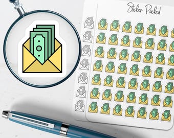 Sticker planificateur de salaire Sticker icône salaire Sticker salaire