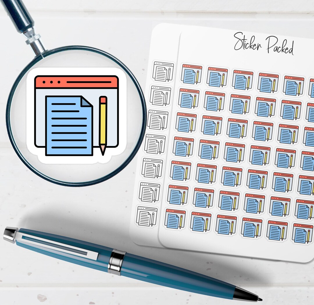 Blog Icon Stickers Blog Planner Sticker Blog Icon Sticker Blog Sticker - Etsy