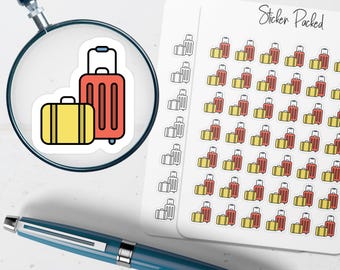Suitcase Planner Stickers Travel Planner Stickers Luggage Stickers for Planners Trip Reminder For Journals and Organizers