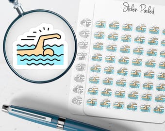 Swimming Planner Sticker Swimming Icon Sticker Swimming Sticker