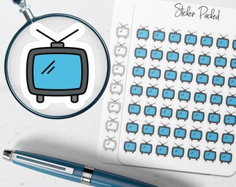 Old TV Planner Sticker Old TV Icon Sticker Old TV Sticker