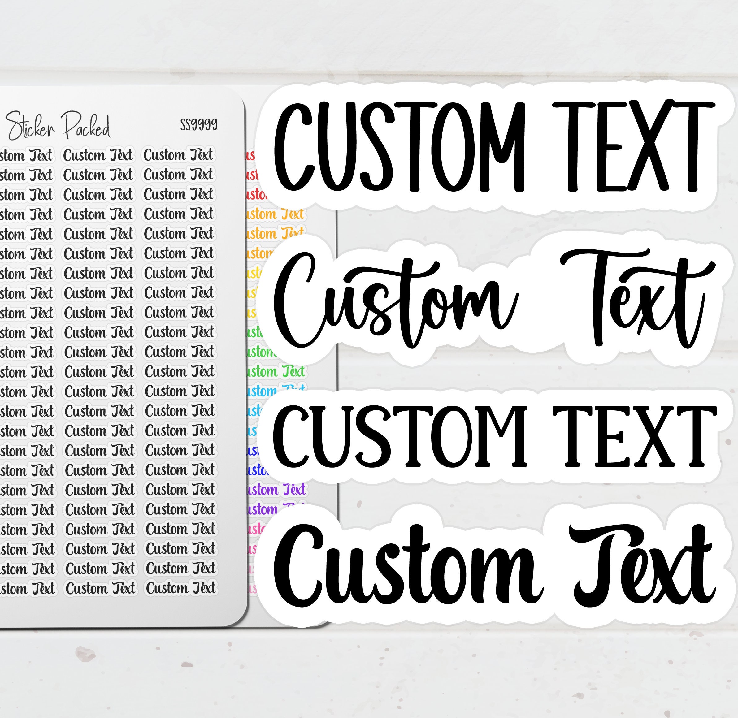 Cursive Custom Text Vinyl Decal Sticker Script, Personalized Lettering  Fancy