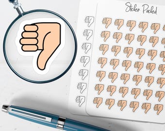 Thumbs Down Planner Sticker Thumbs Down Icon Sticker Thumbs Down Sticker