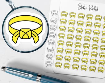 Sticker pour agenda de ceinture d'arts martiaux Sticker d'icône de ceinture d'arts martiaux Sticker ceinture d'arts martiaux Sticker arts martiaux Karaté Taekwondo
