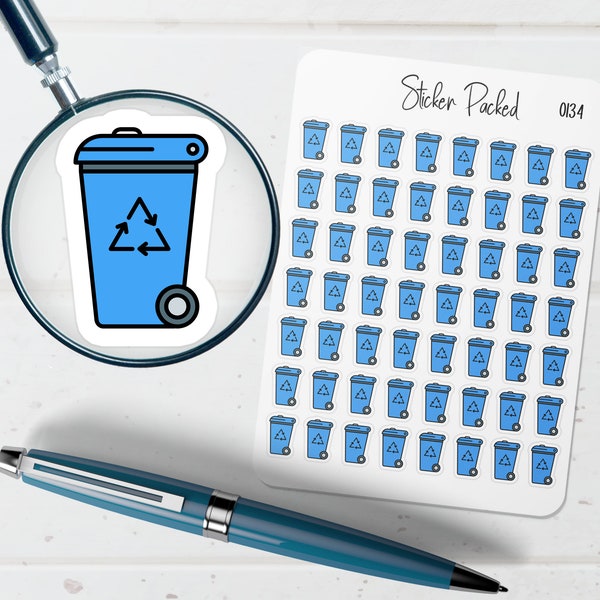 Recycling Bin Planner Sticker Recycling Bin Icon Sticker Recycling Bin Sticker