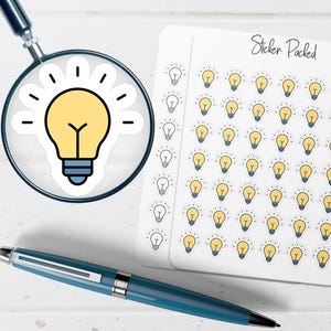 Light Bulb Planner Sticker Light Bulb Icon Sticker Light Bulb Sticker