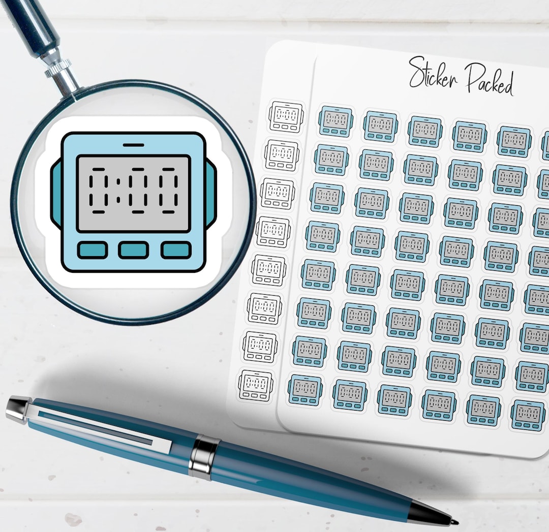 Timer Decal Digital Timer Planner Sticker Digital Timer Icon Sticker Digital Timer ...