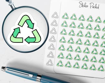 Sticker agenda de recyclage Sticker icône recyclage Sticker recyclage