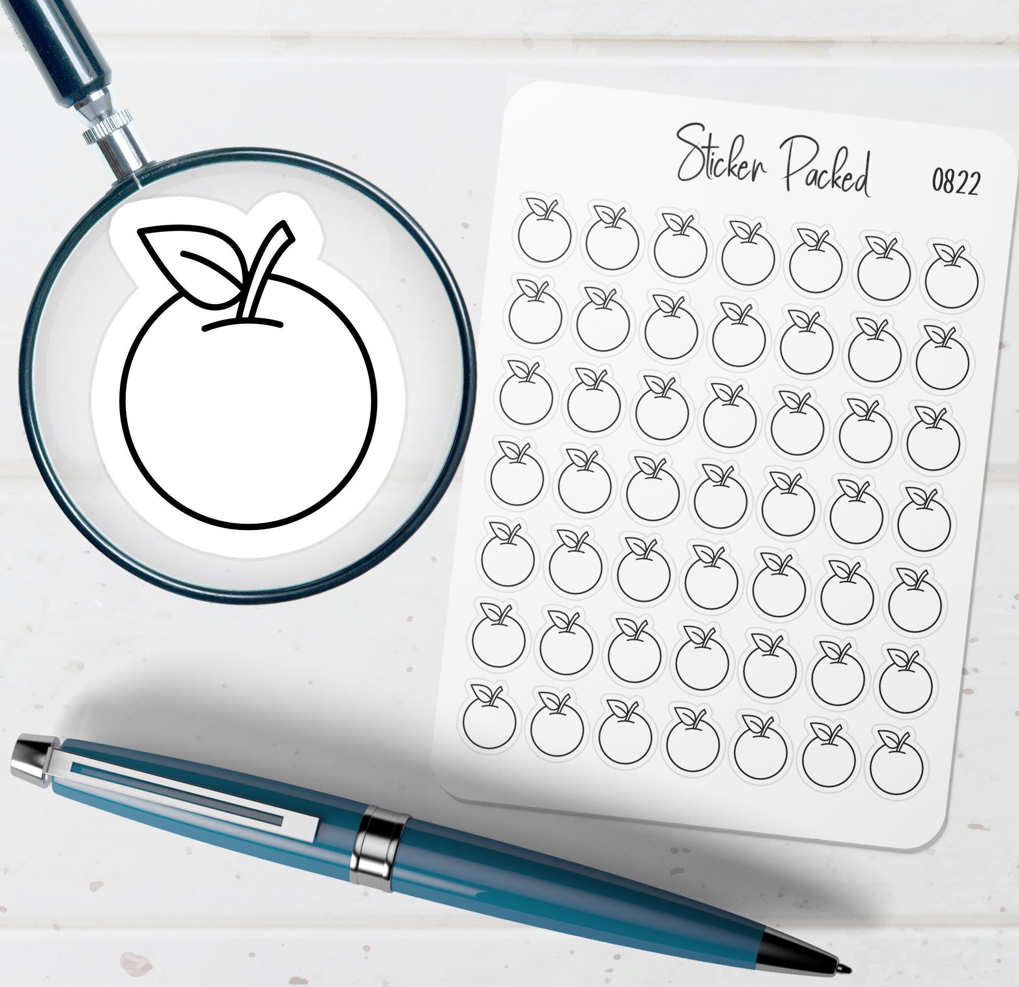 Orange Planner Sticker Orange Icon Sticker Orange Sticker Fruit Planner ...