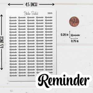 Reminder Planner Sticker Reminder Script Sticker Reminder Word Sticker ...