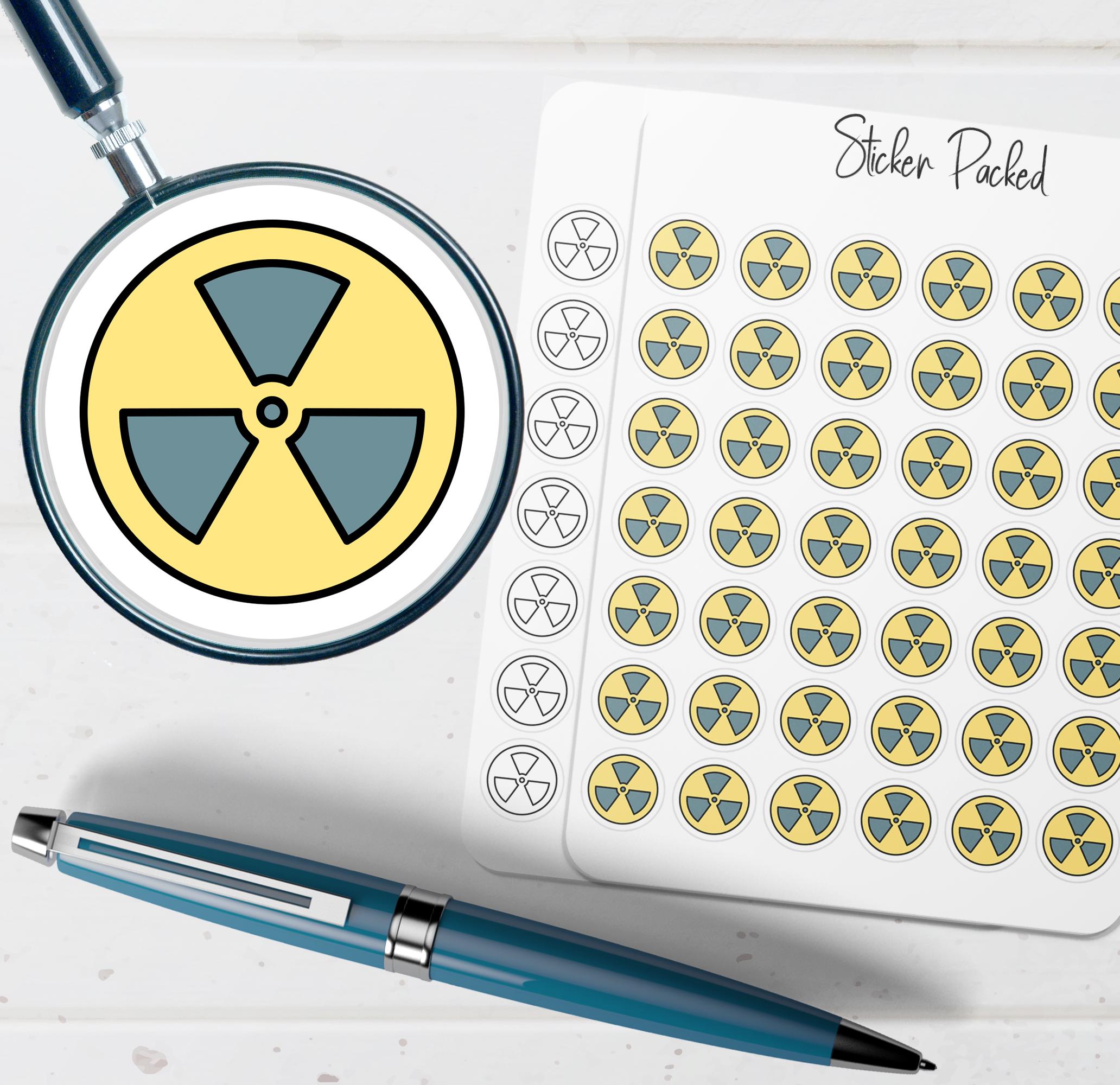 Nuclear Planner Sticker Nuclear Icon Sticker Nuclear Sticker - Etsy