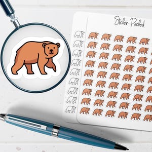 Bear Planner Sticker Bear Icon Sticker Bear Sticker