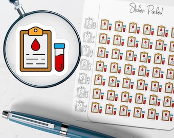 Blood Test Planner Sticker Blood Test Icon Sticker Blood Test Sticker