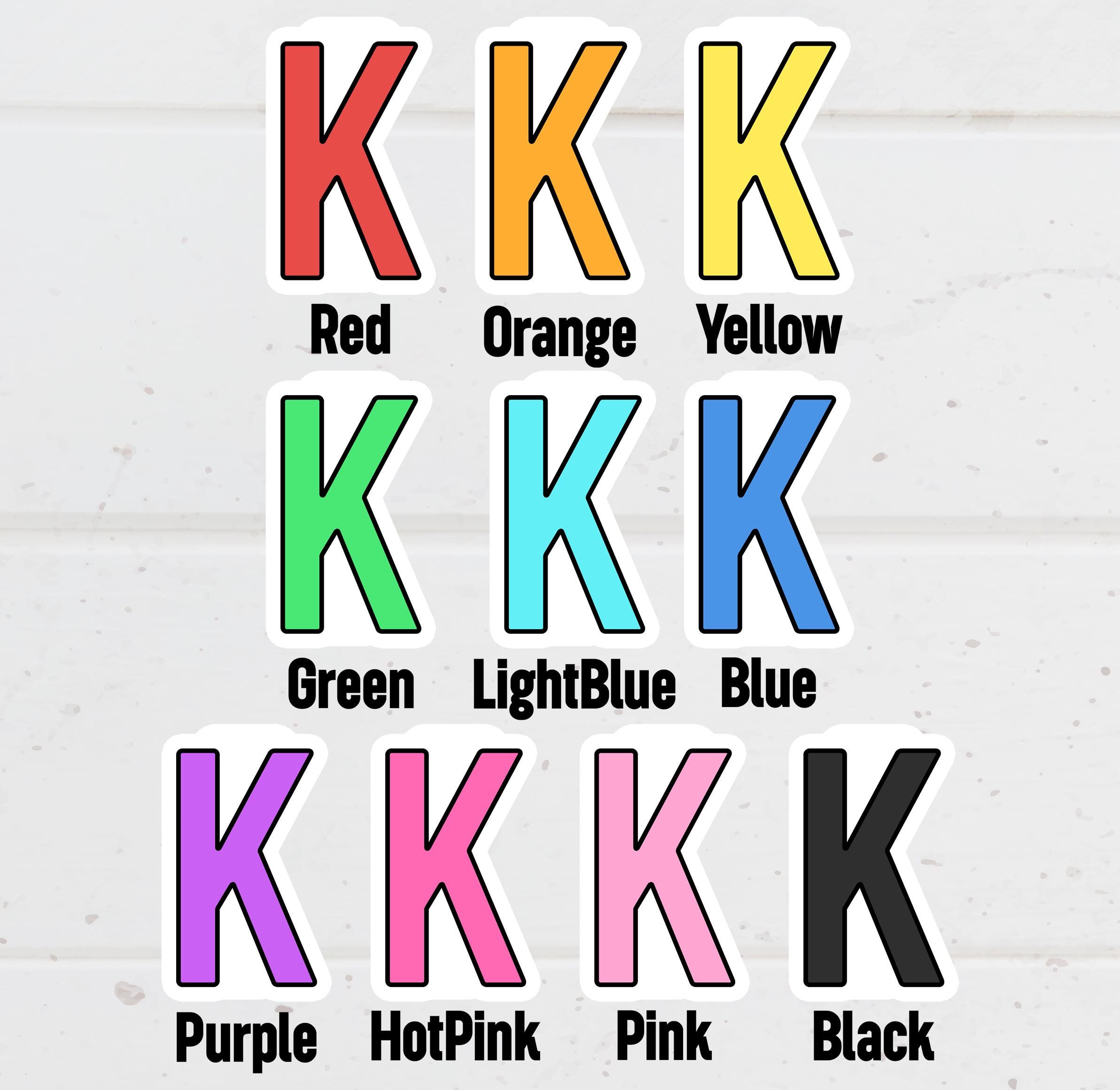 Letter K Planner Sticker Letter K Icon Sticker Letter K Sticker - Etsy
