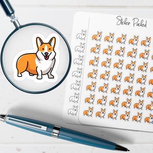 Corgi Planner Sticker Corgi Icon Sticker Corgi Sticker