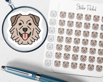 Golden Retriever Face Planner Sticker Golden Retriever Face Icon Sticker Golden Retriever Face Sticker