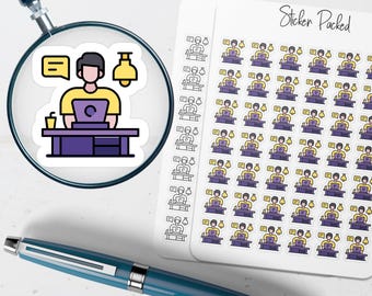 Working From Home Planner Sticker Working From Home Icon Sticker Working From Home Sticker